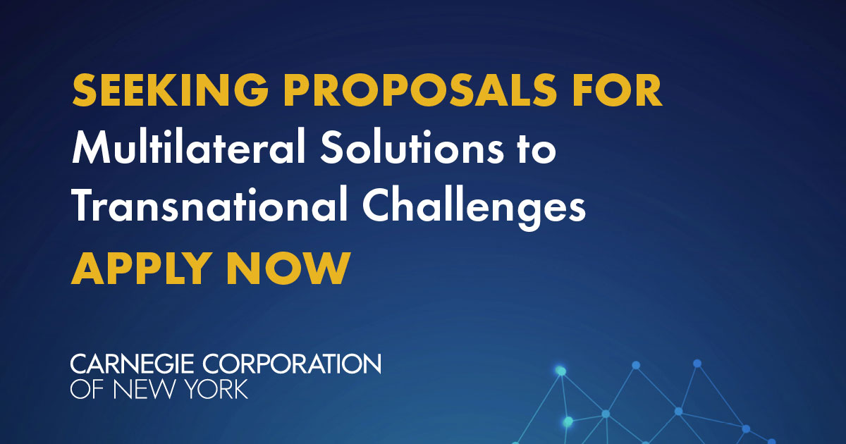 Call for Proposals: Reimagining Multilateralism