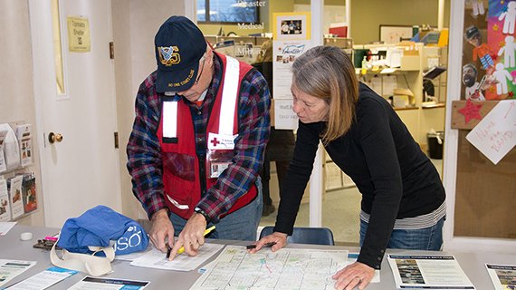 AmeriCorps and Red Cross volunteers at work in Flint, Michigan. Charles Stewart Mott Foundation