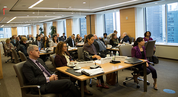Experts and funders filled the Carnegie Corporation Board Room to talk about transnational movements.