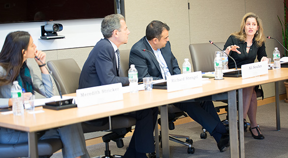 Meredith Stricker, Peace and Security Funders Group; Richard Stengel, U.S. Department of State; Ali Soufan, The Soufan Group; Marwa Daoudy, Georgetown University