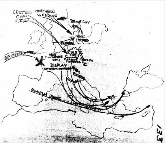 A map of Autumn Forge 83 war games, including Able Archer 83, the simulated nuclear climax. Courtesy of National Security Archive.