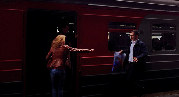 At each stop the car unloads more people than it takes on. The station doors burst open into a misty wind.