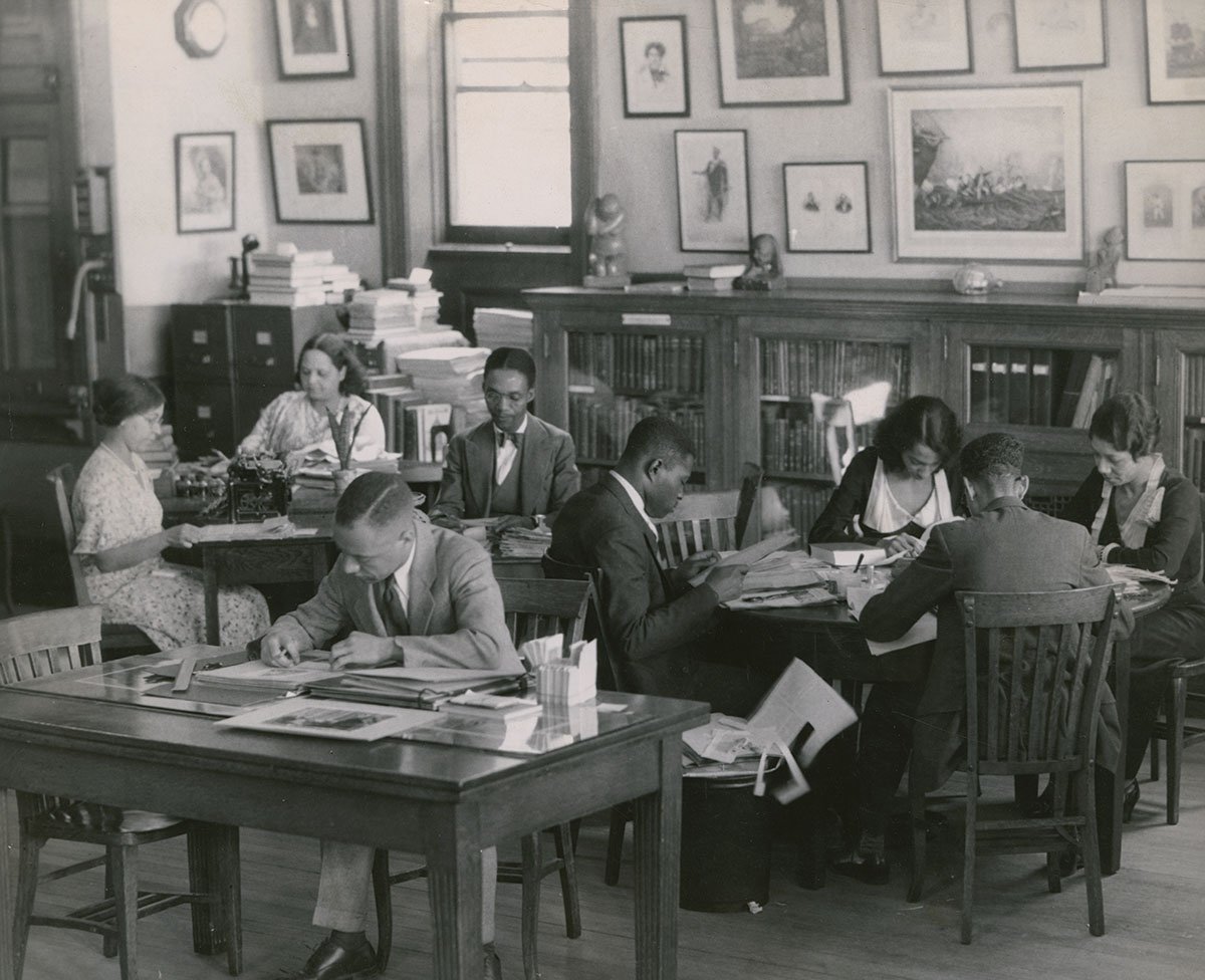 Researchers at work in the Division of Negro Literature, History and Prints at the 135th Street library in 1938. (Photo: The New York Public Library, Schomburg Center for Research in Black Culture, Photographs and Prints Division)