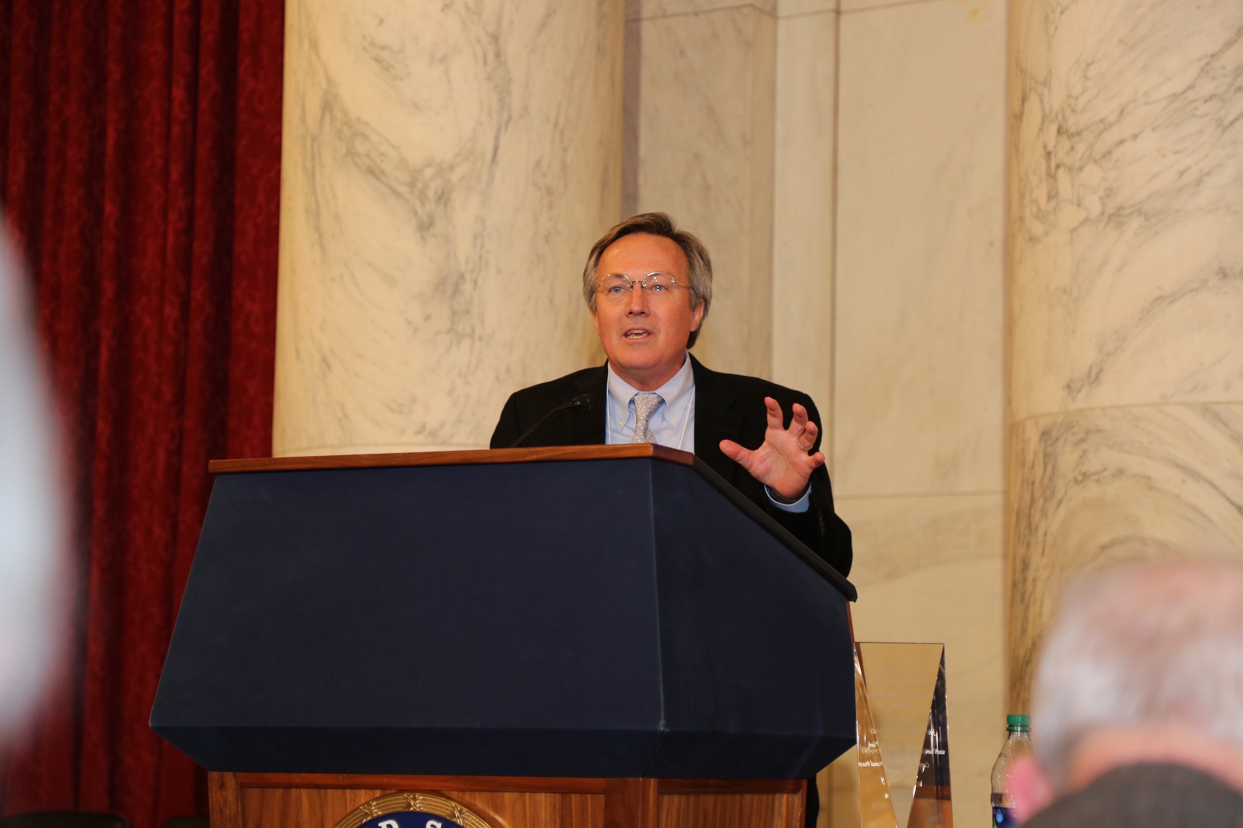 Thomas Blanton, director of the National Security Archive, together with Svetlana Savranskaya, the Archive's director of Russia programs, is creating an oral history of the Nunn-Lugar program with support from the Corporation. (Photo: Celeste Ford)