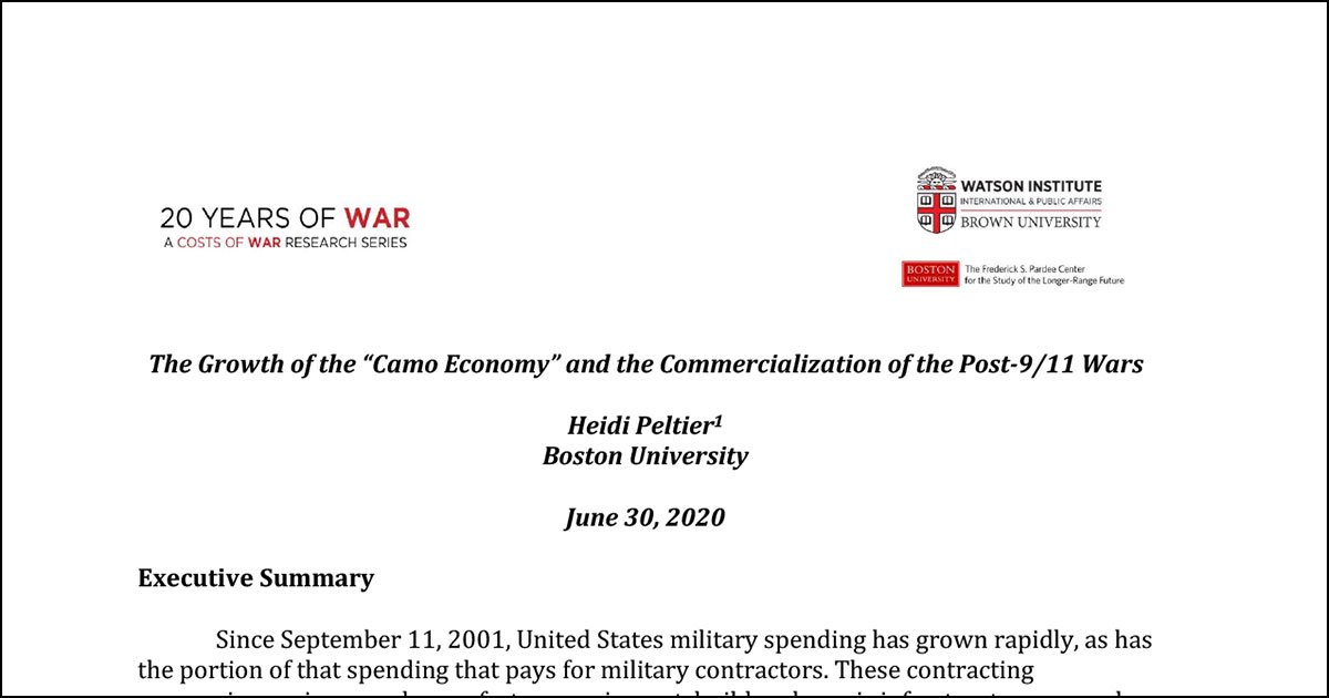The Growth of the “Camo Economy” and the Commercialization of the Post-9/11 Wars