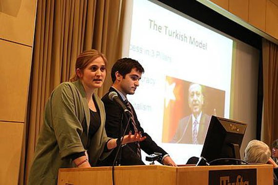 Rebecca Varley and Max Fathy presented “The Turkish Model: Perception vs. Reality” based on research conducted in Turkey about the country’s role as a model for emerging states in MENA.