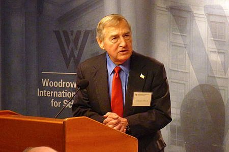 Graham Allison, Director of the Belfer Center for Science and International Affairs at Harvard's John F. Kennedy School of Government, spoke to the participants about nuclear terrorism.