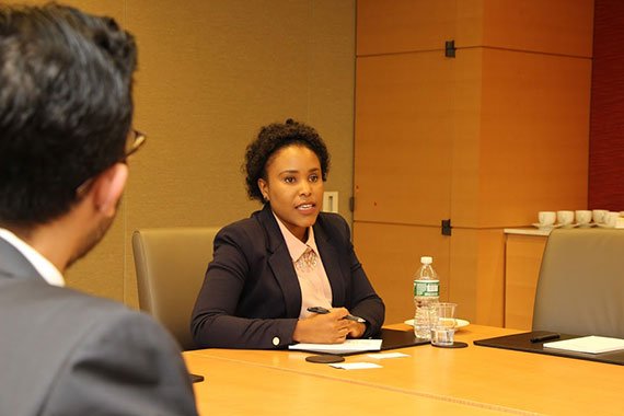 Jeaneth Kabini during a visit to Carnegie Corporation's headquarters in New York, June 2016. (Photo: Robert [Nick] King/CRDF Global)