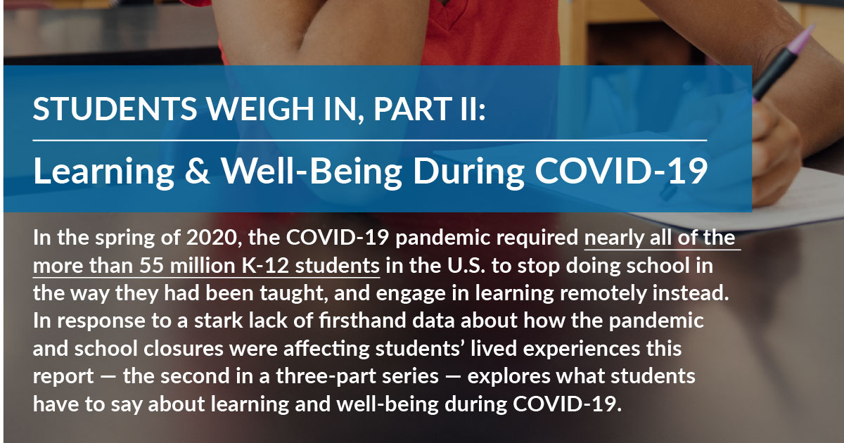 Students Weigh In, Part II: Learning & Well-Being During COVID-19