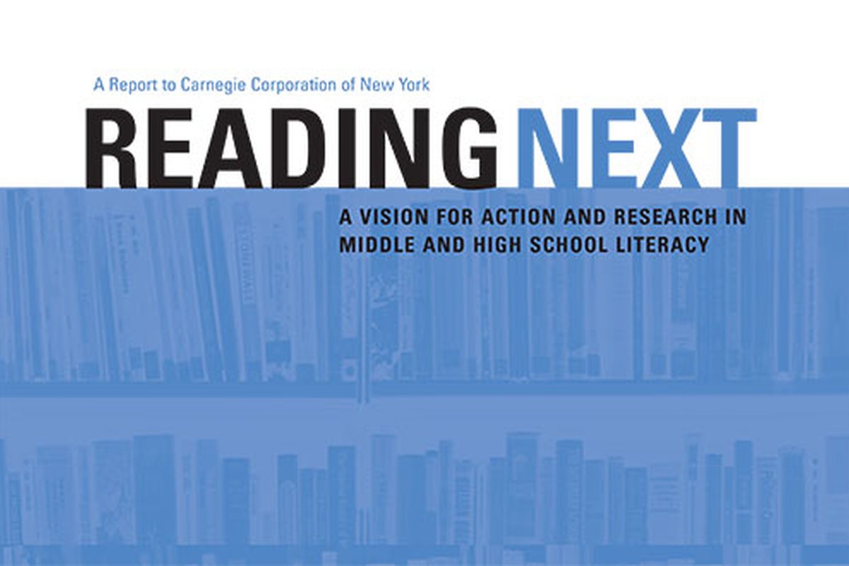 In Reading Next, the authors outline 15 key elements of an effective literacy intervention and call on public and private stakeholders to invest in the literacy of middle and high school students today, while simultaneously building the knowledge base.