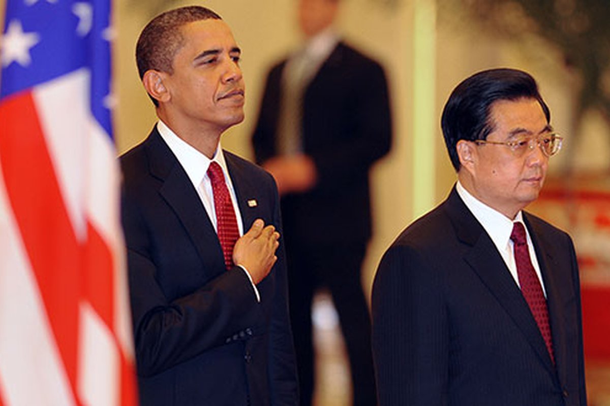 The Corporation’s focuses on US–China relations at a time of growing interdependence between the two countries. In 2009, President Barack Obama traveled to China to meet with President Hu Jintao to discuss trade tensions. (Photo credit should read FREDERIC J. BROWN/AFP via Getty Images)