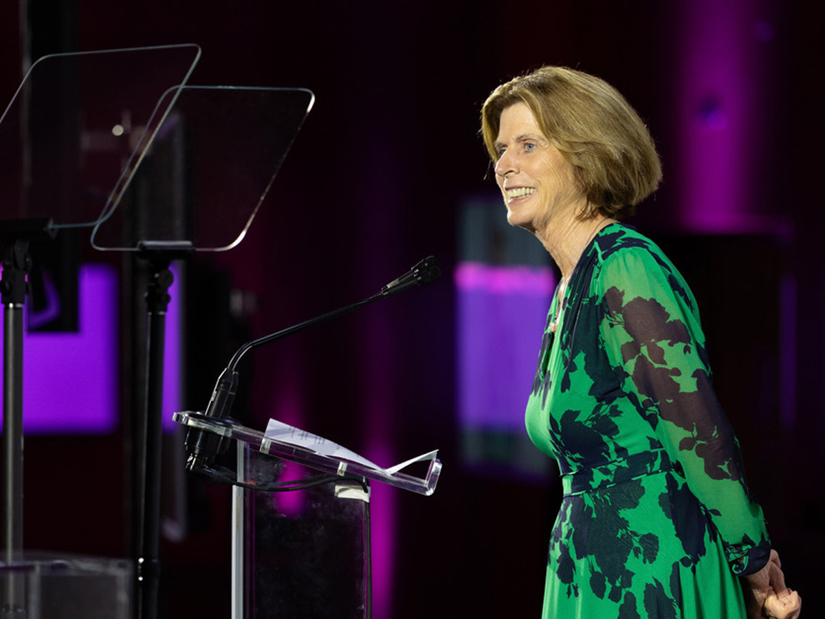 Dame Louise Richardson speaking at an event