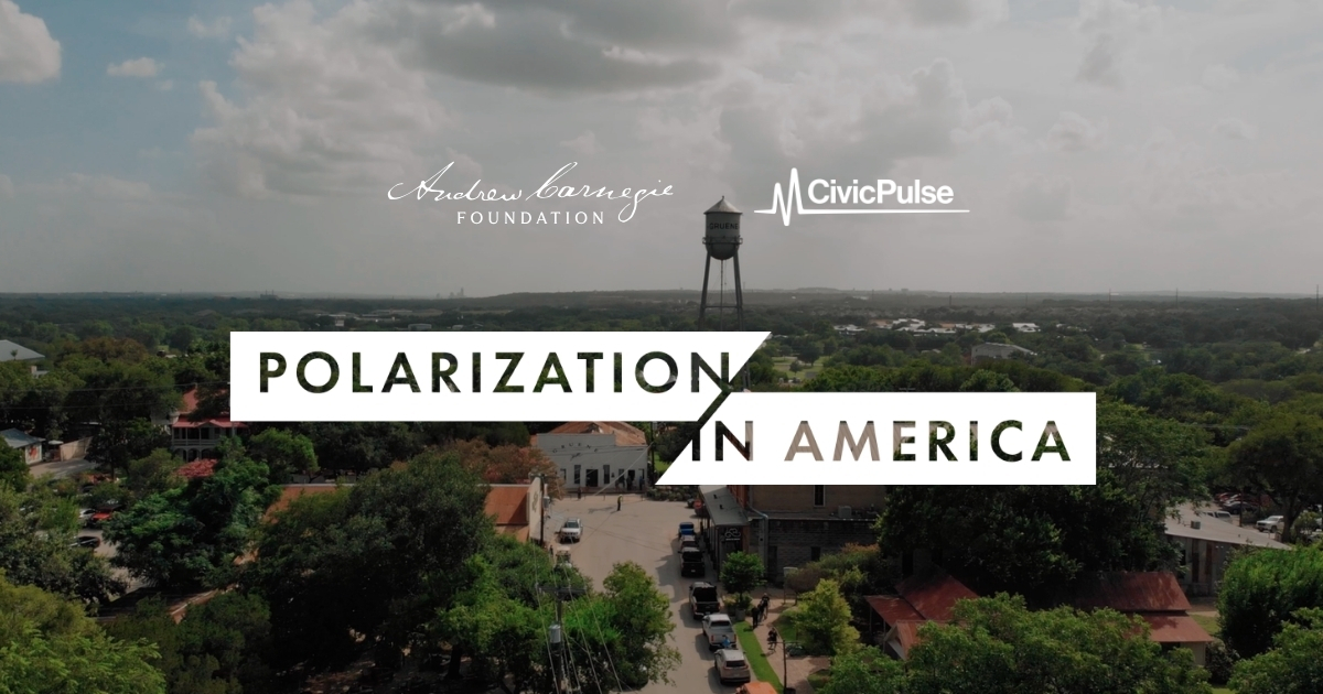 Perceptions of Polarization in Local Communities Are Rising Sharply According to New Survey by CivicPulse/Carnegie
